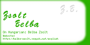 zsolt belba business card